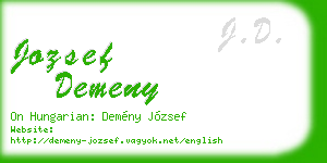 jozsef demeny business card